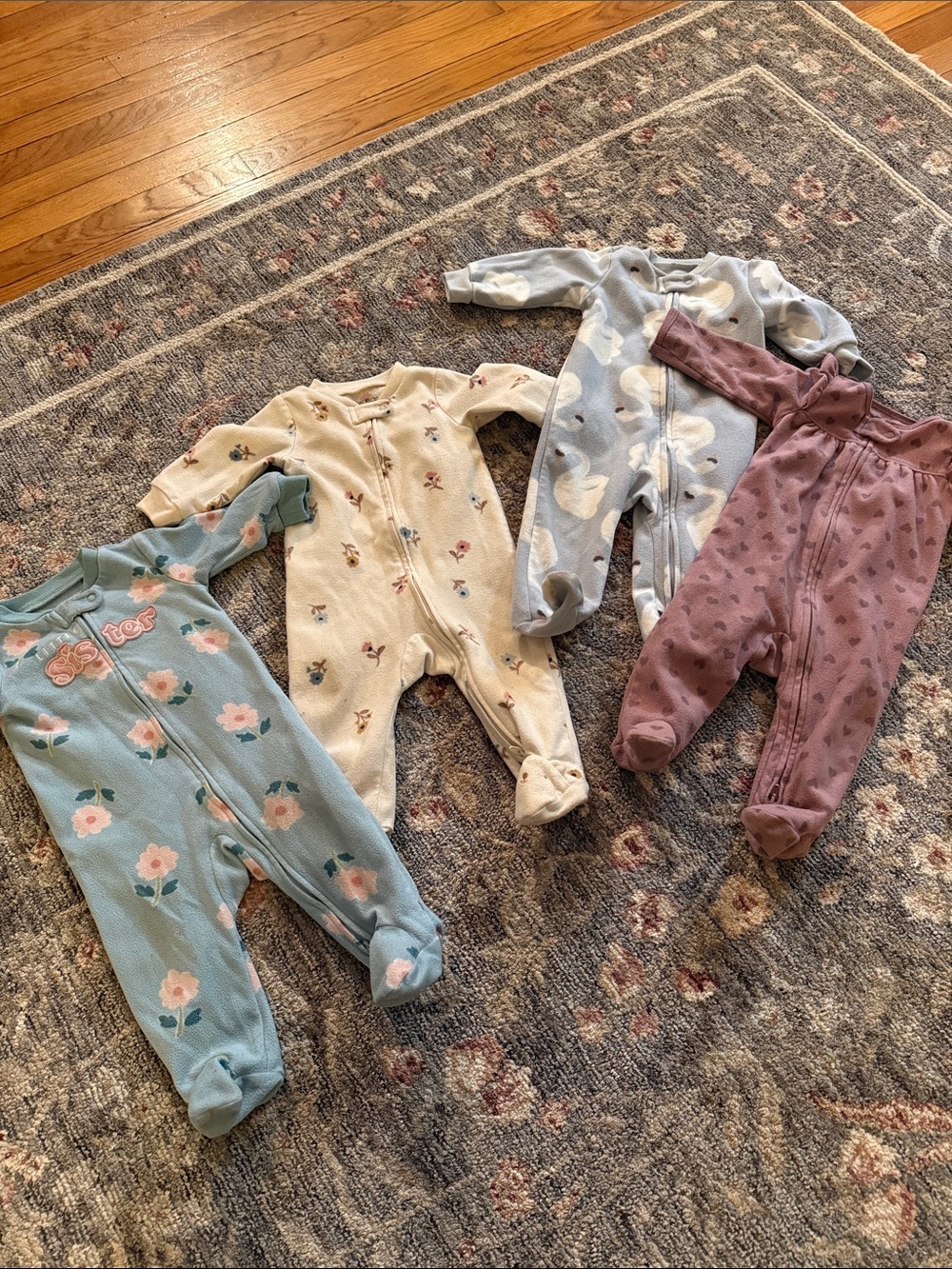 Carter's 6 month fleece 2 way zip-up haul
